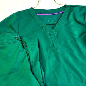 Purple Label emerald green scrubs